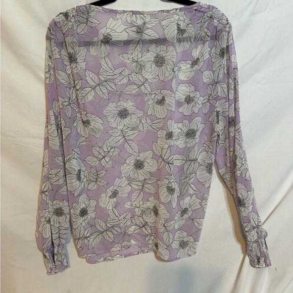 CAbi Lavender Floral Blouse - Picture 5 of 8